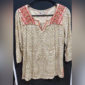 Lucky Brand Quarter Sleeve Blouse